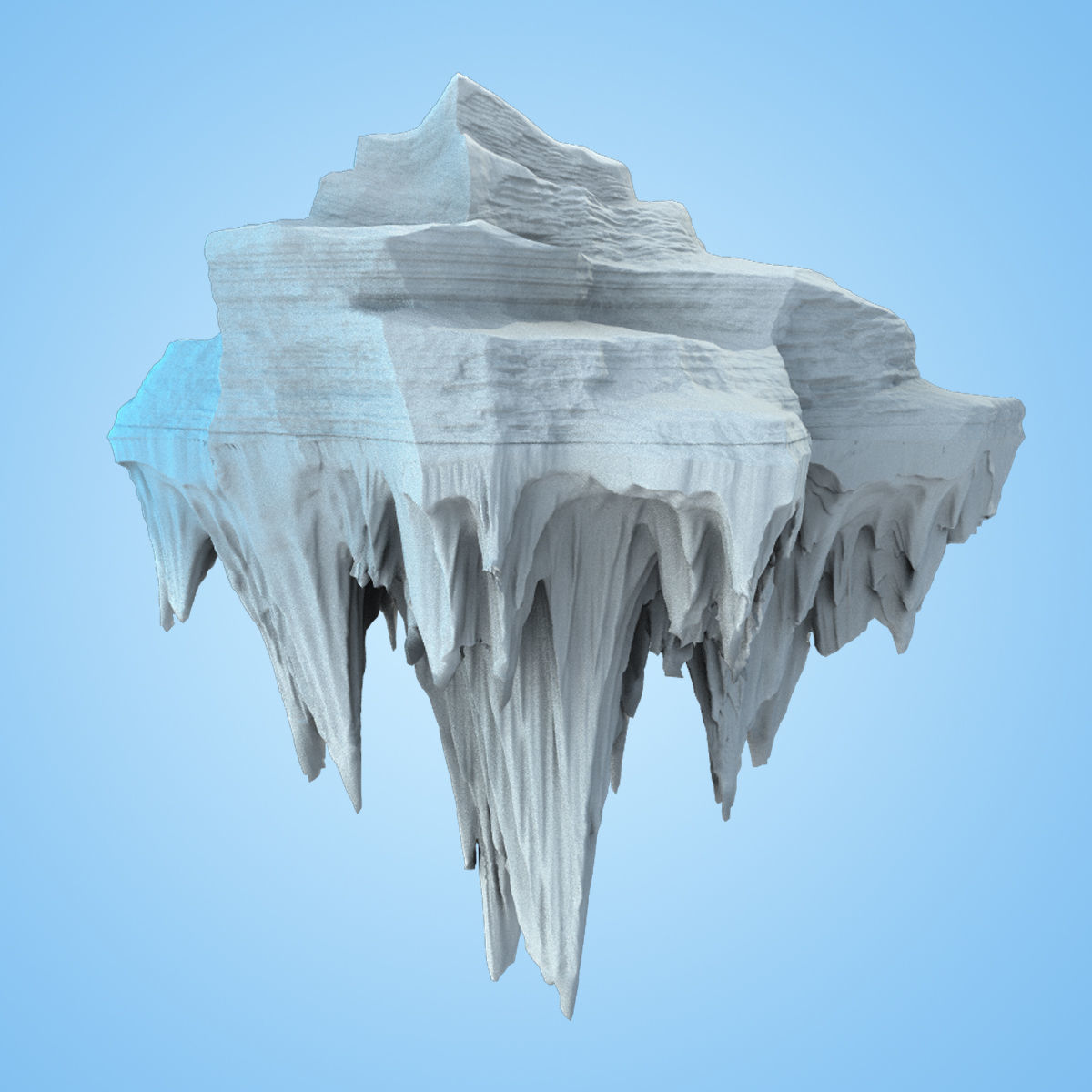 Iceberg 5 floating in ocean 3D model_8
