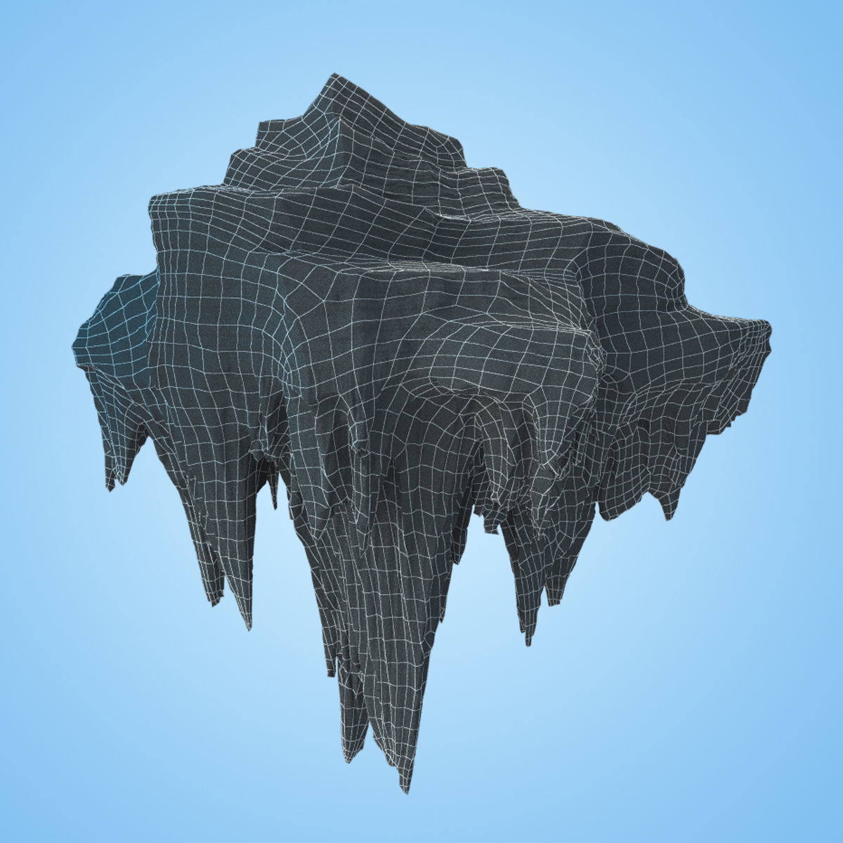 Iceberg 5 floating in ocean 3D model_7