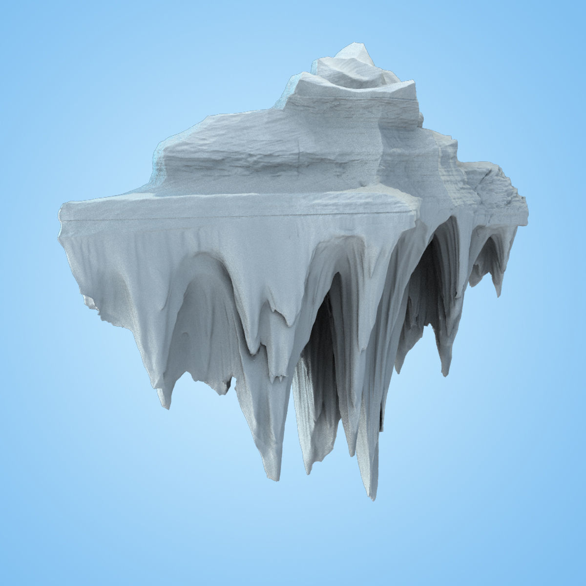 Iceberg 5 floating in ocean 3D model_9