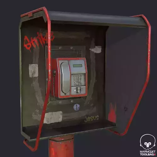 PBR Broken Telephone Booth - Street Phone