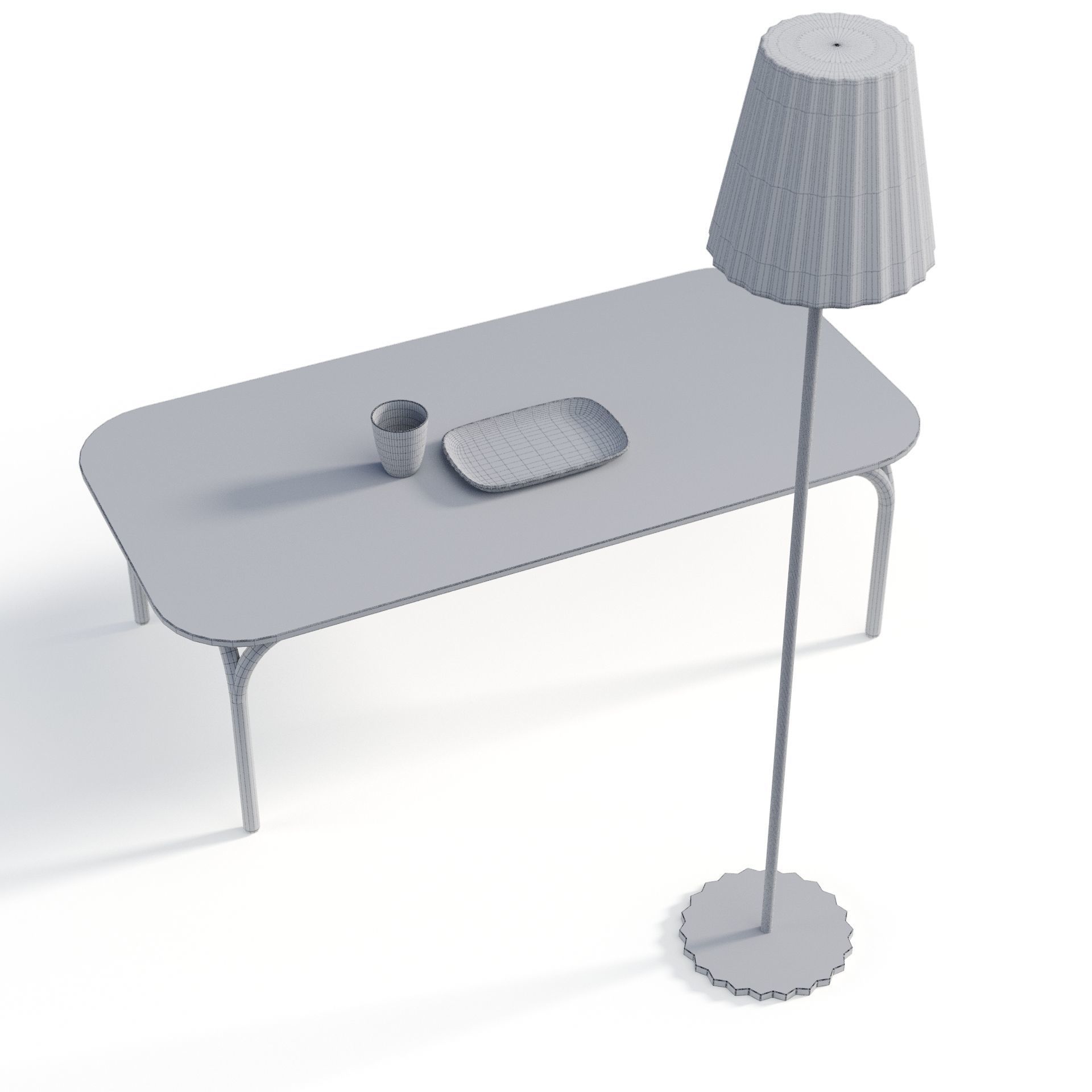 Capa Table and Lamp 3D model 3D model_6