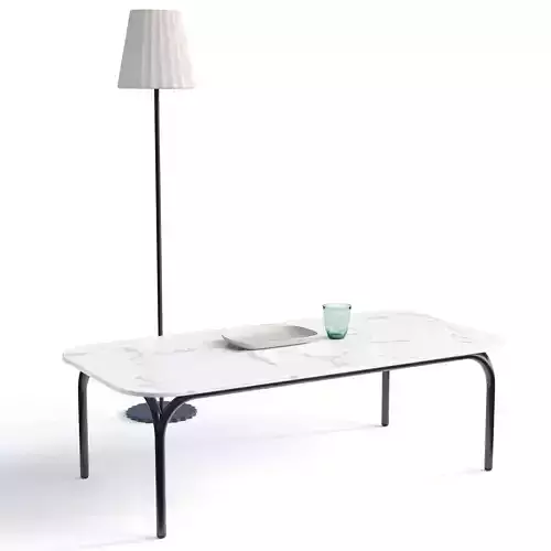 Capa Table and Lamp 3D model 3D model