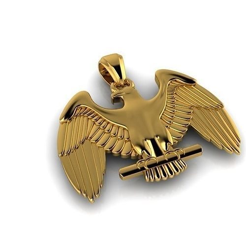 Polish Eagle Pendant 3D print model