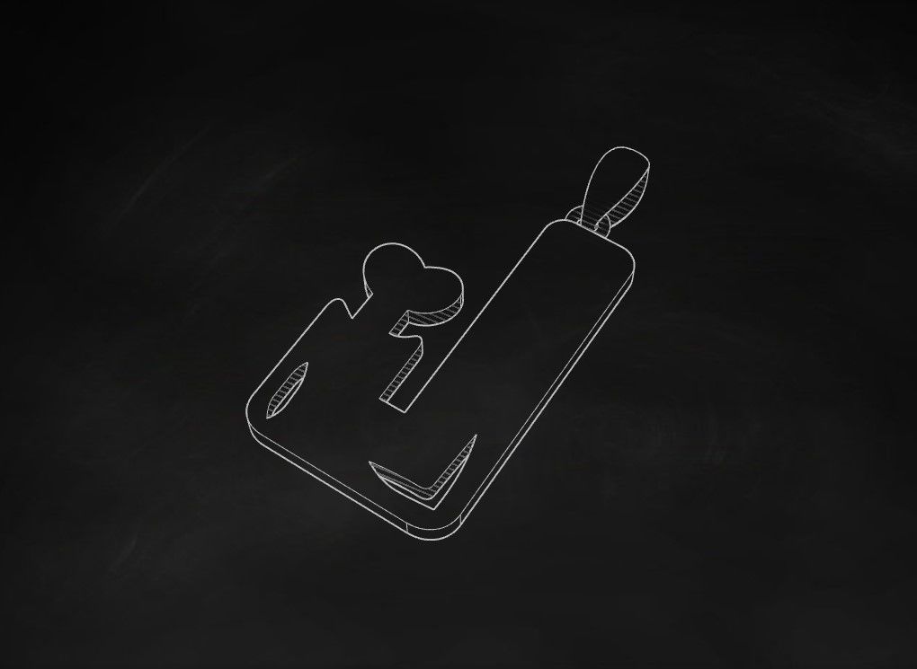 Model 961 J Zombie Initial Letter Alphabet Pendant 3D print model_9