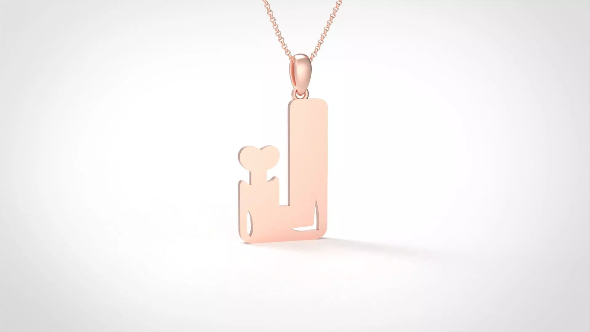 Model 961 J Zombie Initial Letter Alphabet Pendant 3D print model_0