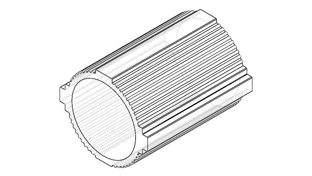 Extruded Aluminium Profile Enclosures Set for e-Compon Low-poly 3D model_38
