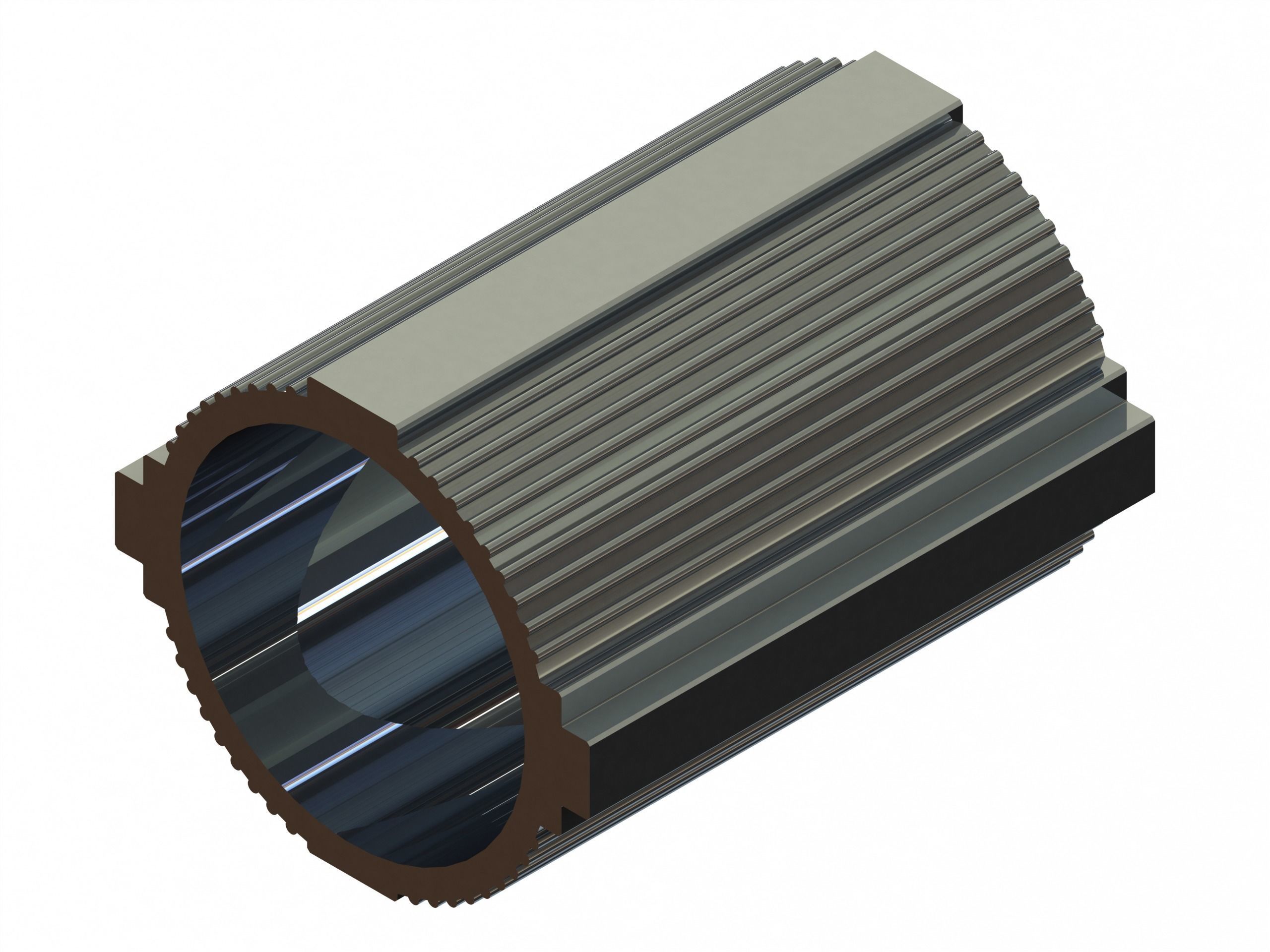 Extruded Aluminium Profile Enclosures Set for e-Compon Low-poly 3D model_36