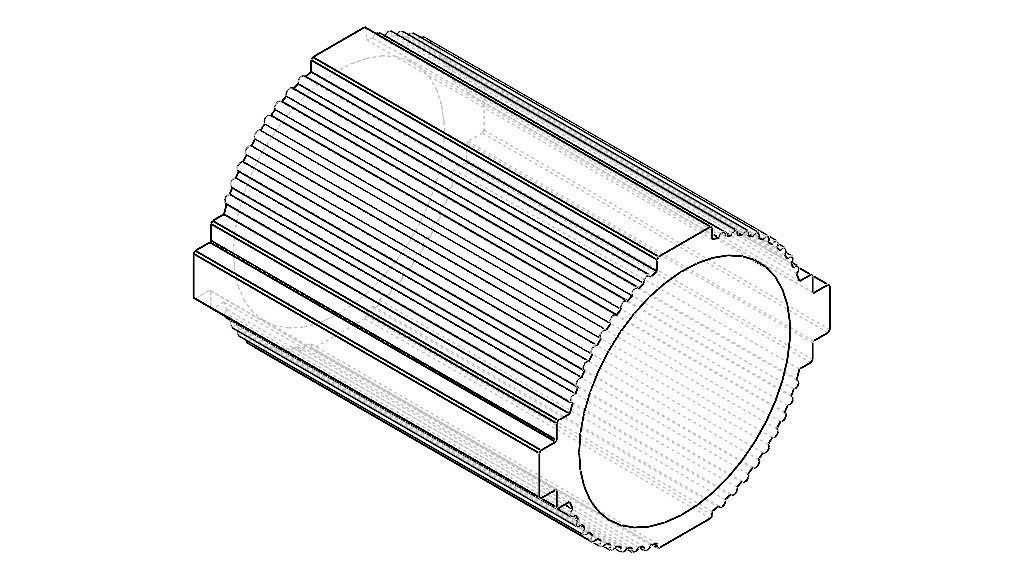 Extruded Aluminium Profile Enclosures Set for e-Compon Low-poly 3D model_40