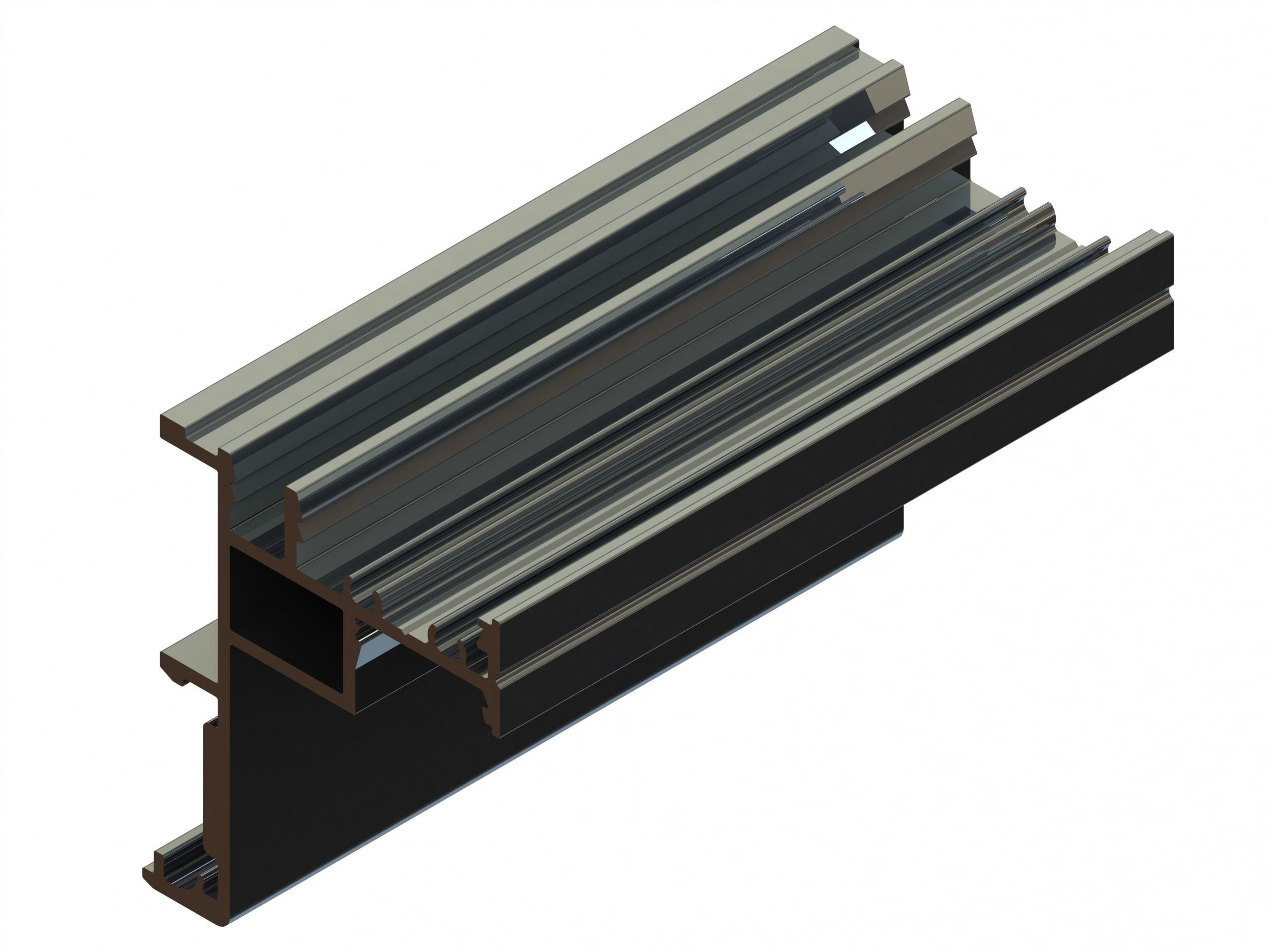 Extruded Aluminium Profile Enclosures Set for e-Compon Low-poly 3D model_17