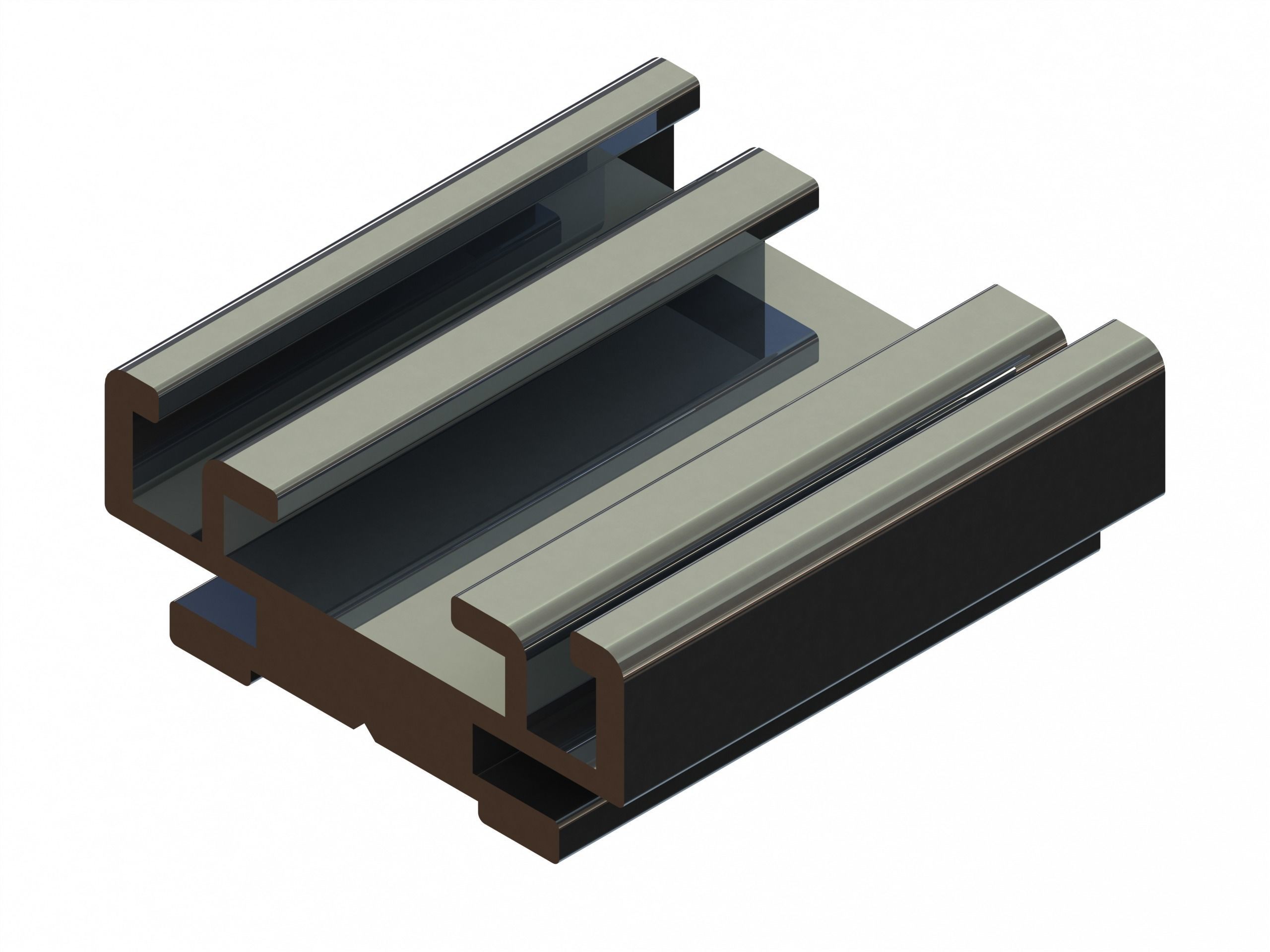 Extruded Aluminium Profile Enclosures Set for e-Compon Low-poly 3D model_46