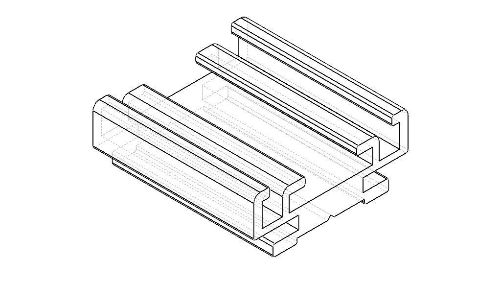 Extruded Aluminium Profile Enclosures Set for e-Compon Low-poly 3D model_50