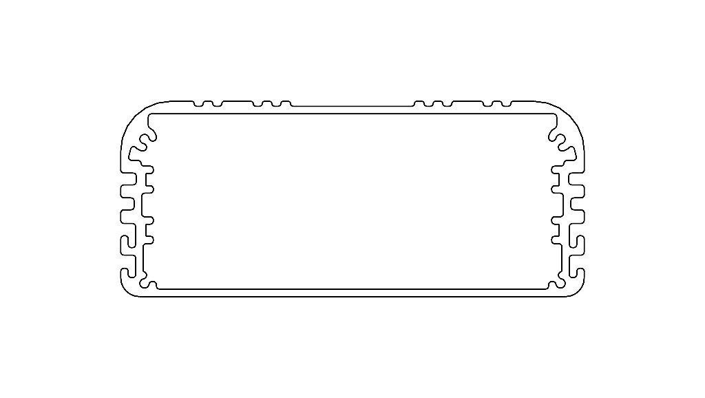 Extruded Aluminium Profile Enclosures Set for e-Compon Low-poly 3D model_44