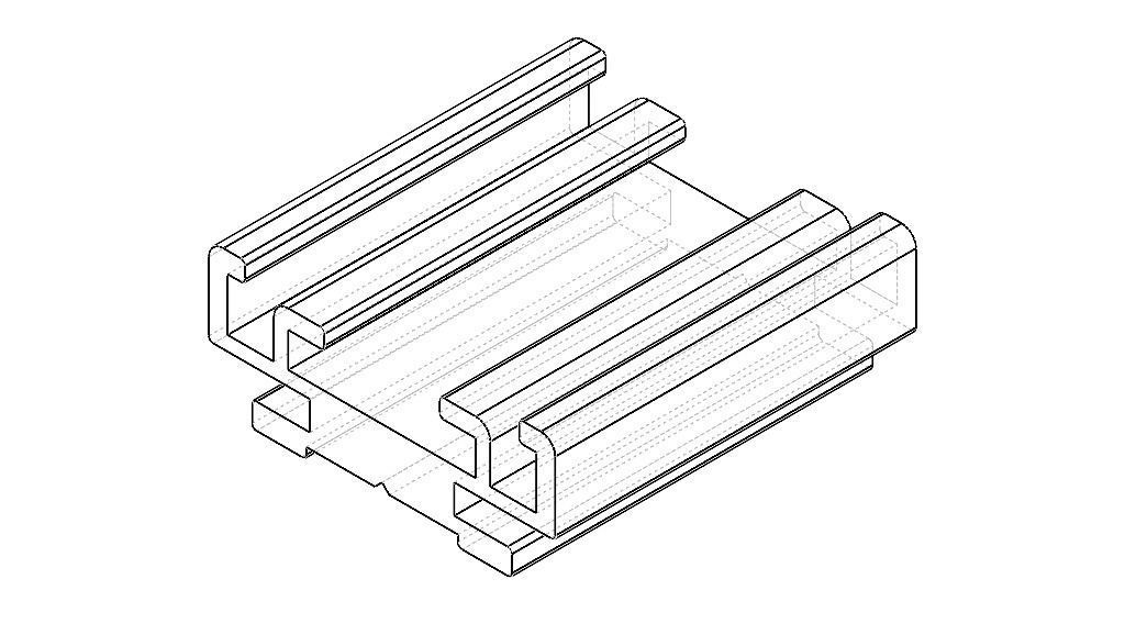 Extruded Aluminium Profile Enclosures Set for e-Compon Low-poly 3D model_48