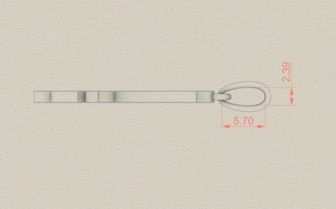 Model 962 K Zombie Initial Letter Alphabet Pendant 3D print model_7