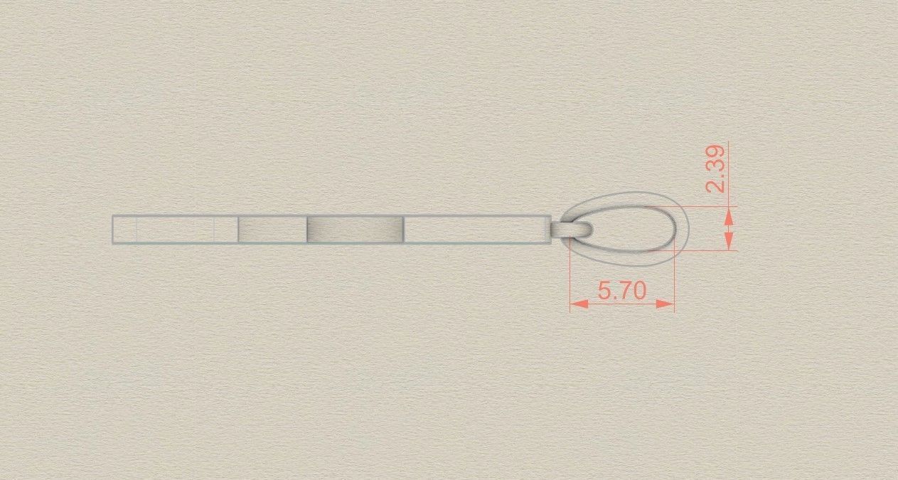 Model 963 L Zombie Initial Letter Alphabet Pendant 3D print model_7