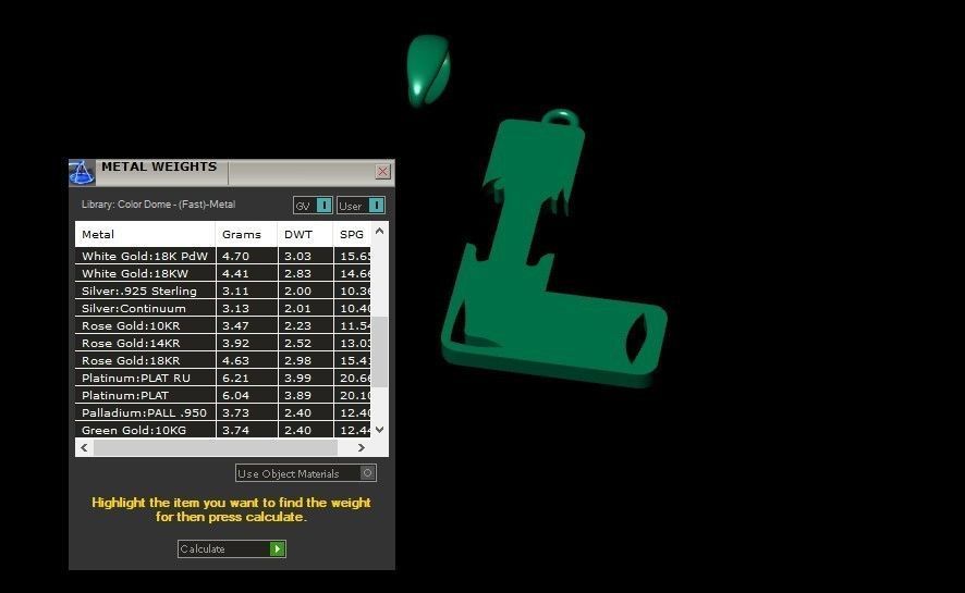 Model 963 L Zombie Initial Letter Alphabet Pendant 3D print model_11