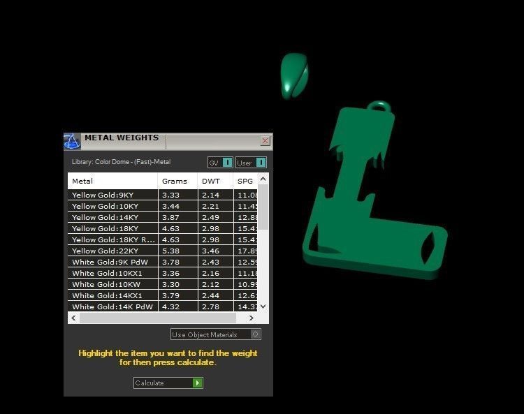 Model 963 L Zombie Initial Letter Alphabet Pendant 3D print model_10