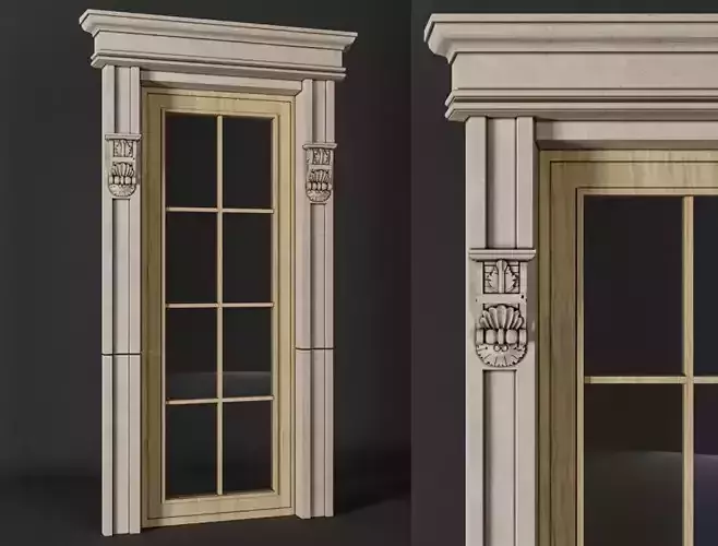 Classic Entry Door with Concrete Arch