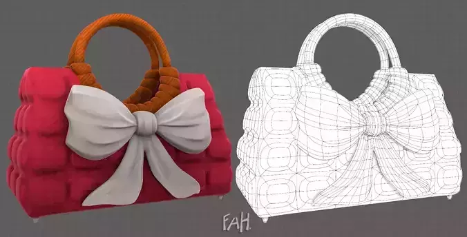 Bag V09 Low-poly 3D model