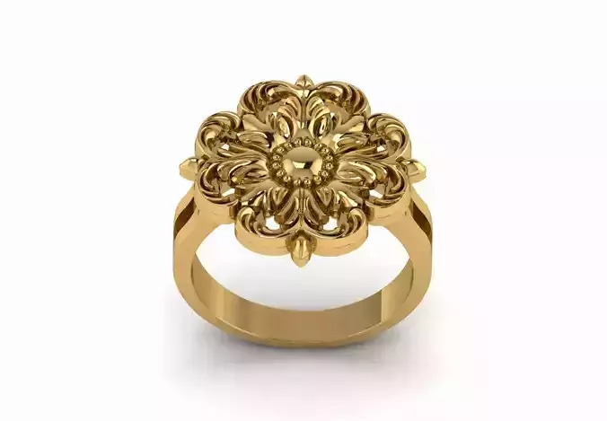 Flower Ring Design For Women  3D print model