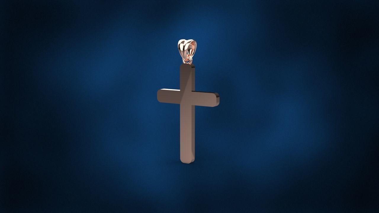CROSS PENDANT NECKLACE 3dmodel 3D print model_4