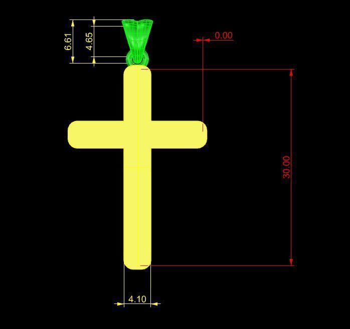 CROSS PENDANT NECKLACE 3dmodel 3D print model_6