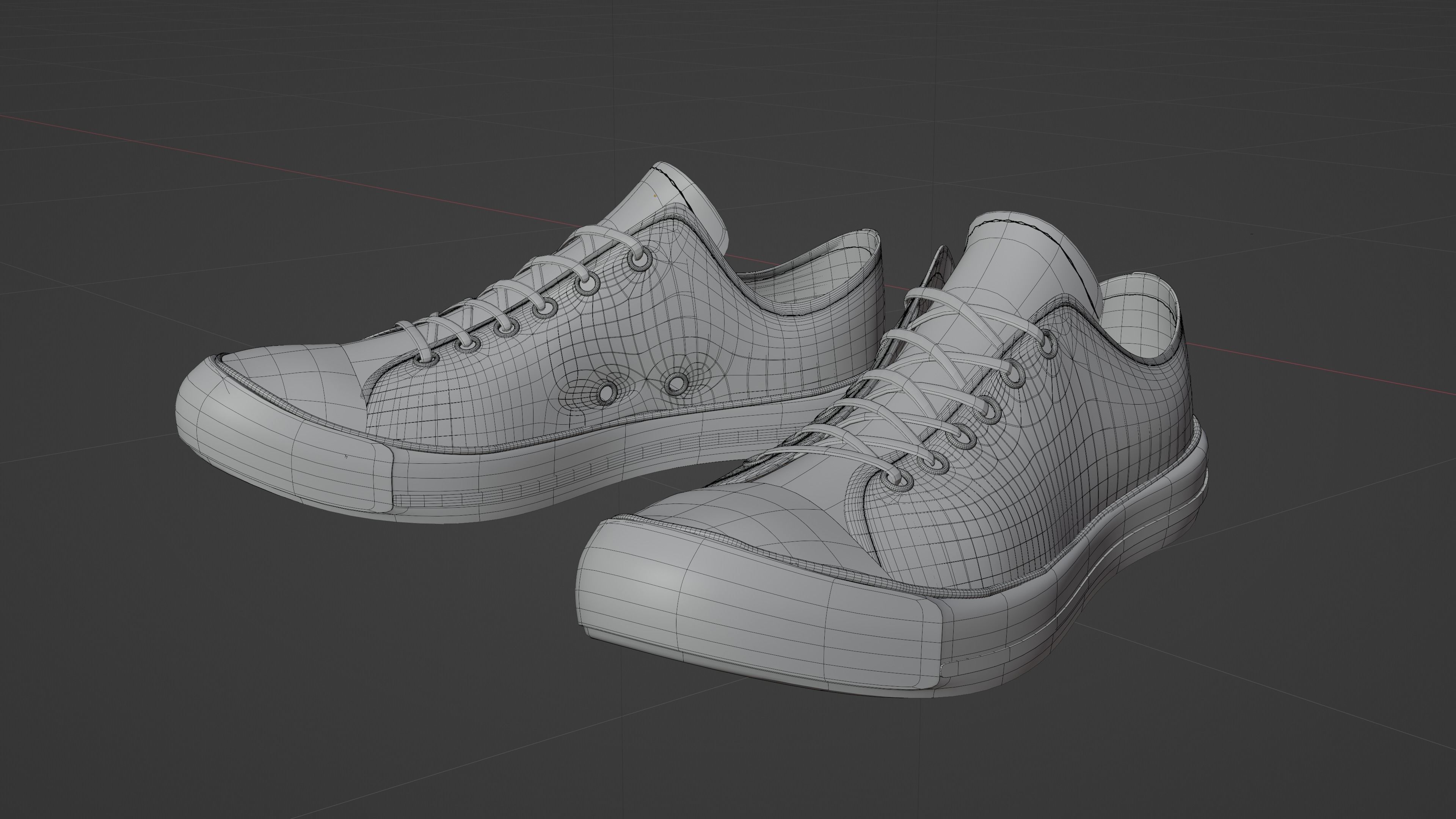 converse shoes 3D model_2