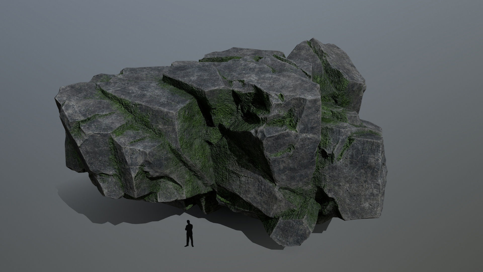 cliff rocks Low-poly 3D model_2