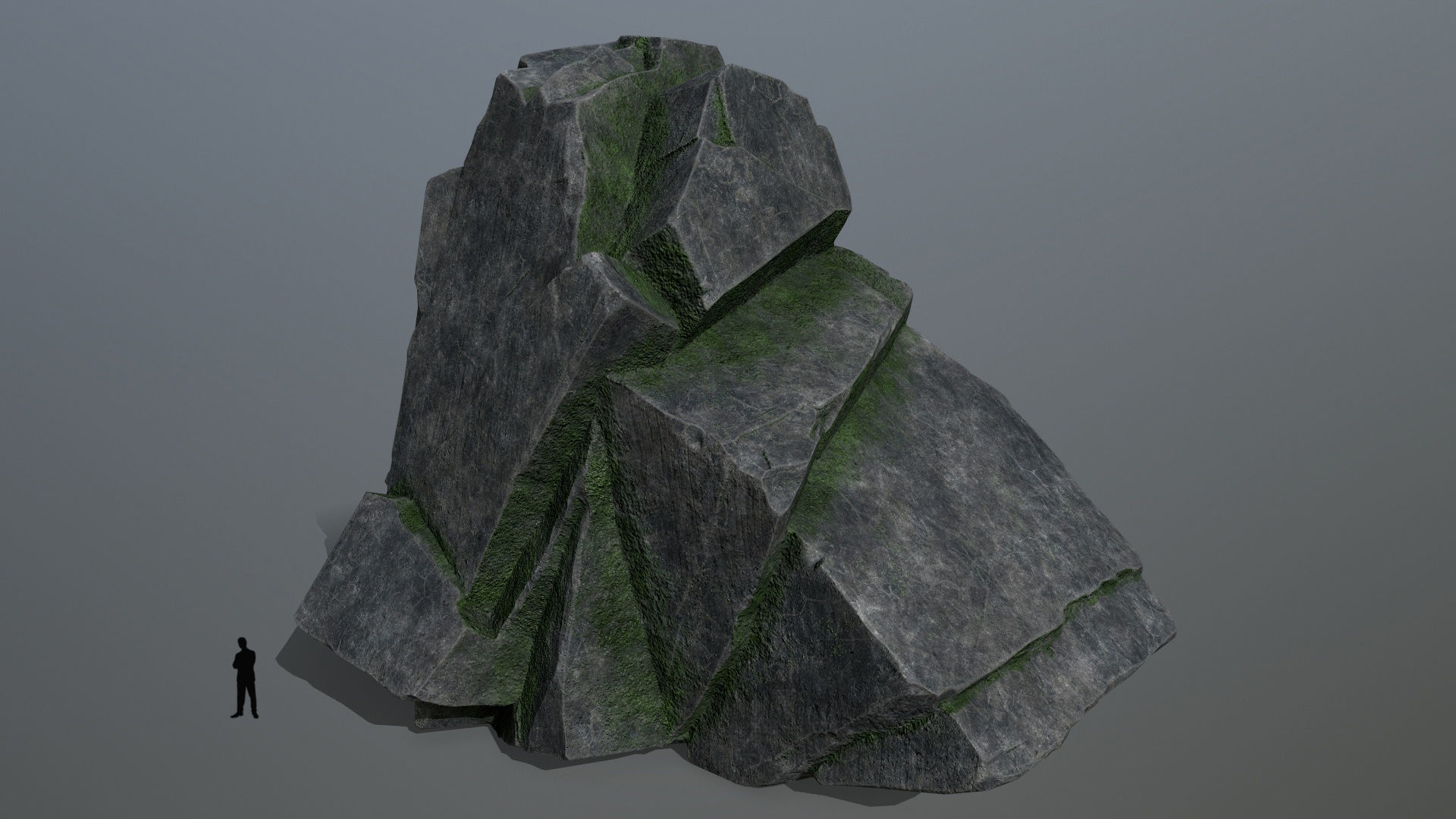 cliff rocks Low-poly 3D model_7