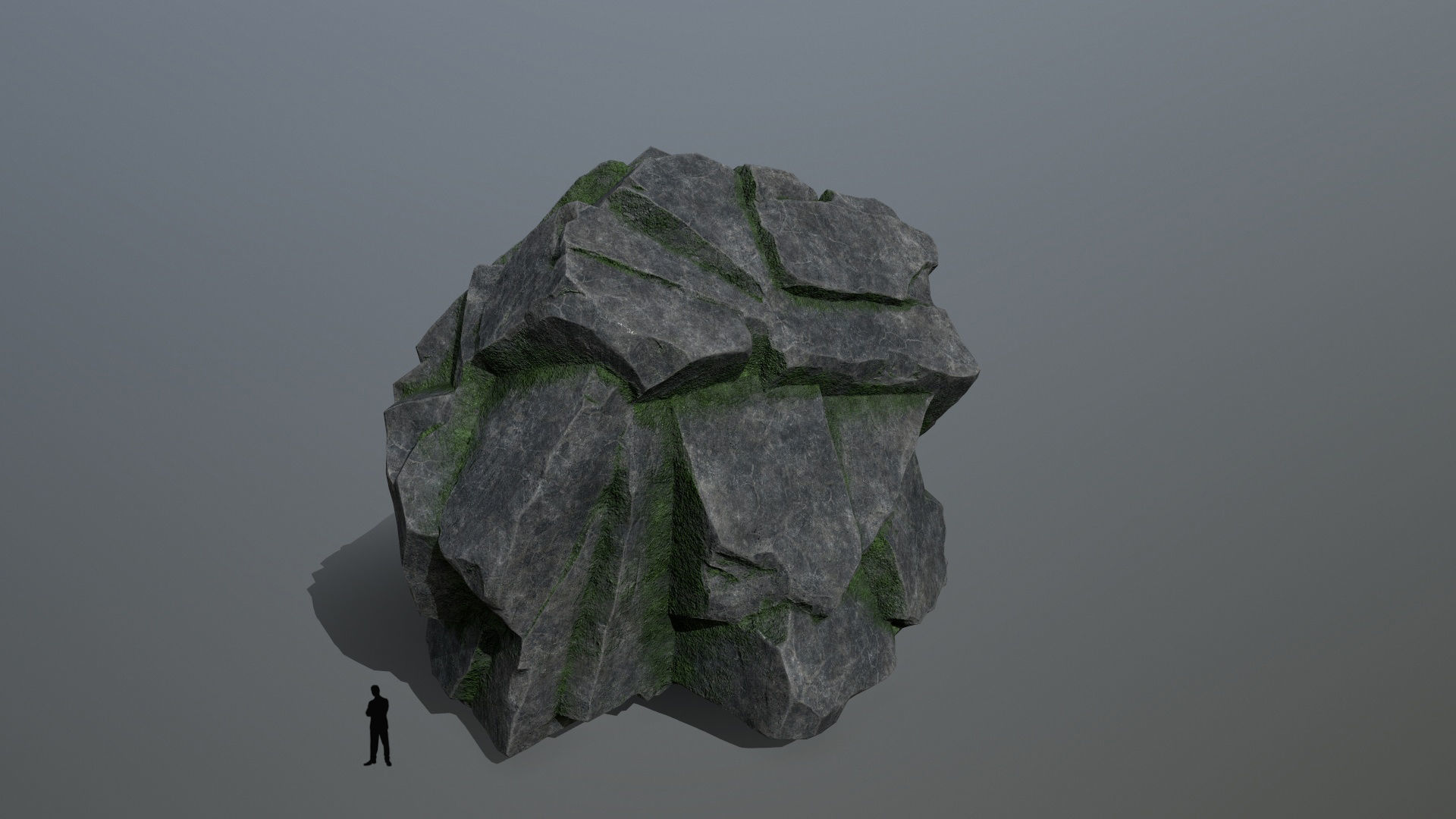 cliff rocks Low-poly 3D model_5