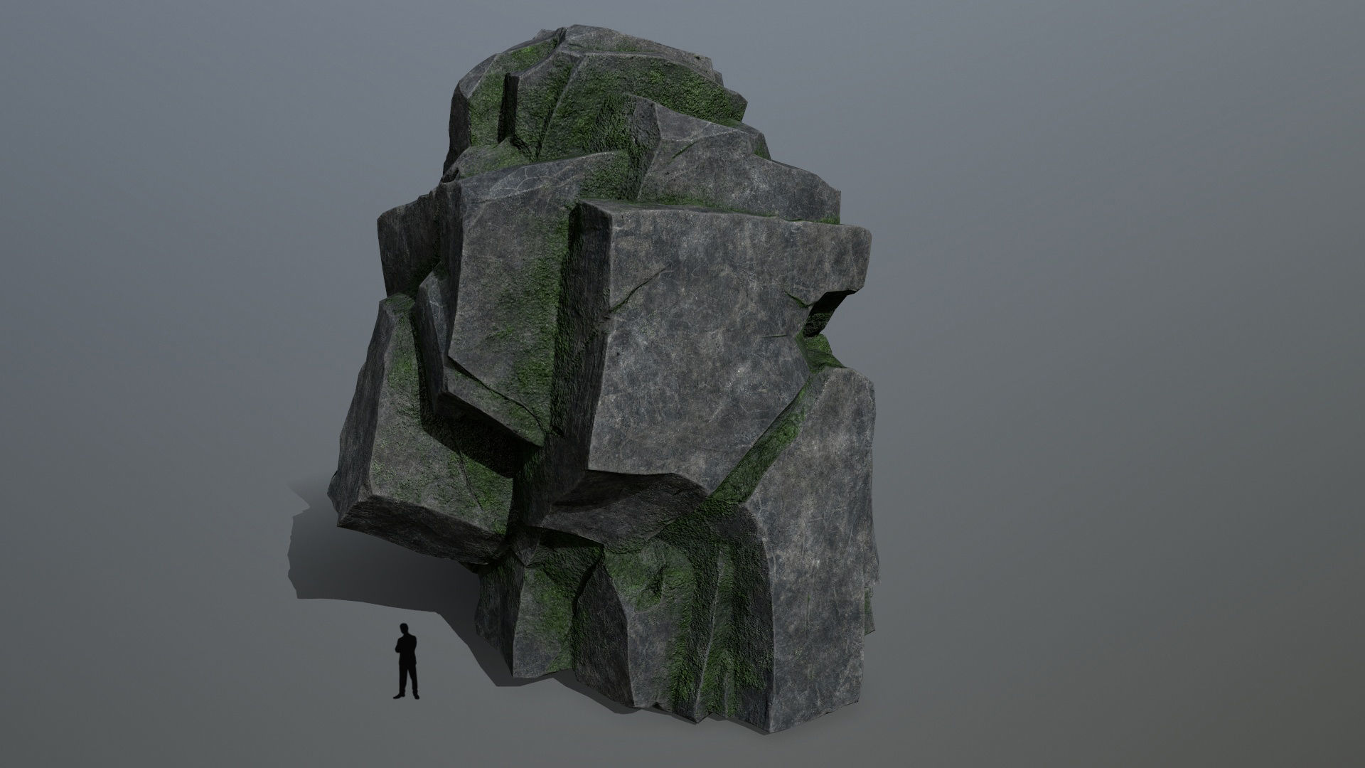 cliff rocks Low-poly 3D model_6