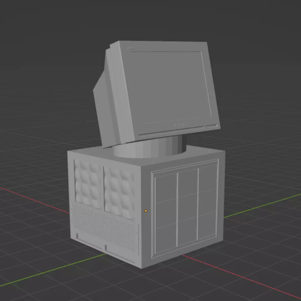Retro Computer Monitor Free 3D print model_0