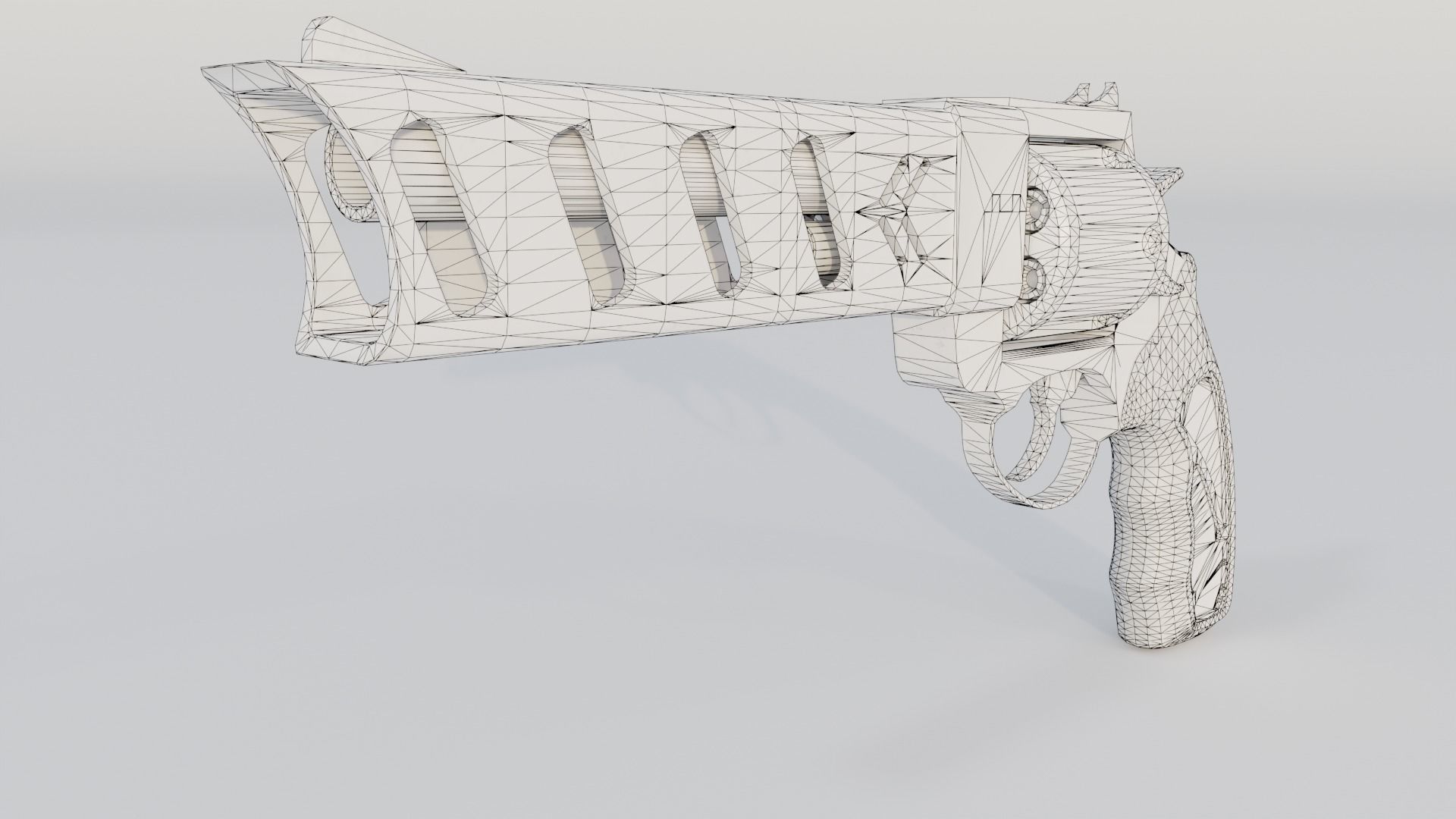 Revolver Low-polly 3D model Low-poly 3D model_6