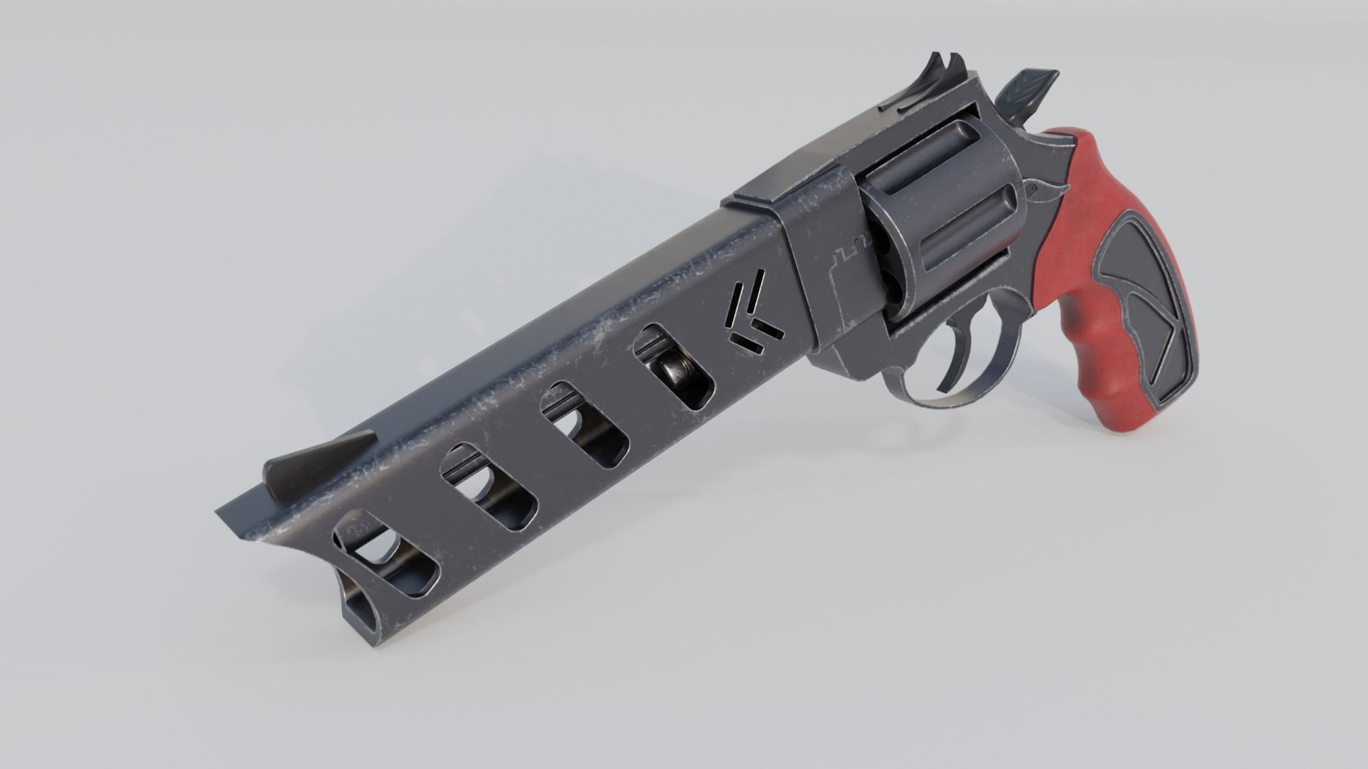 Revolver Low-polly 3D model Low-poly 3D model_2