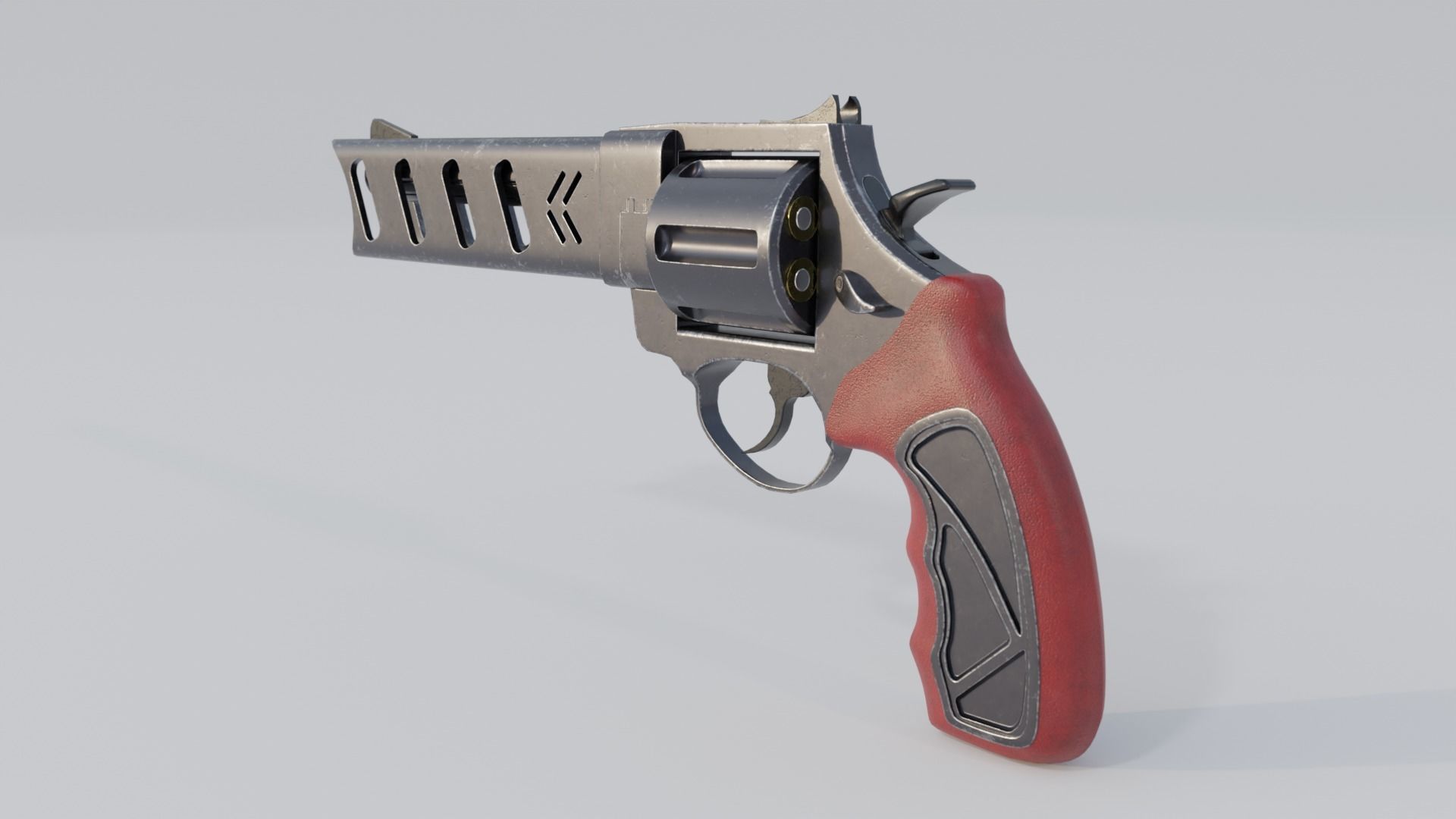 Revolver Low-polly 3D model Low-poly 3D model_4