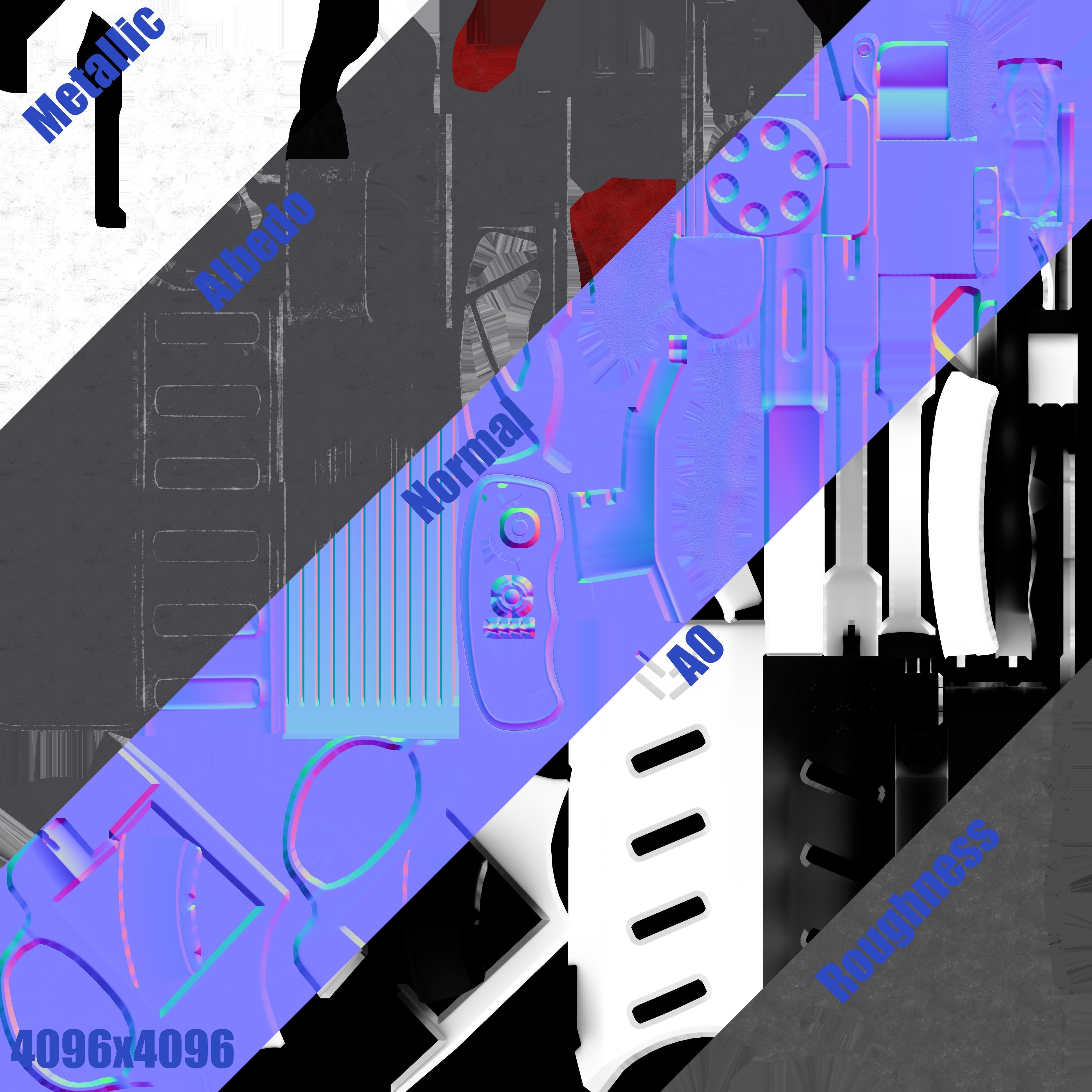 Revolver Low-polly 3D model Low-poly 3D model_10