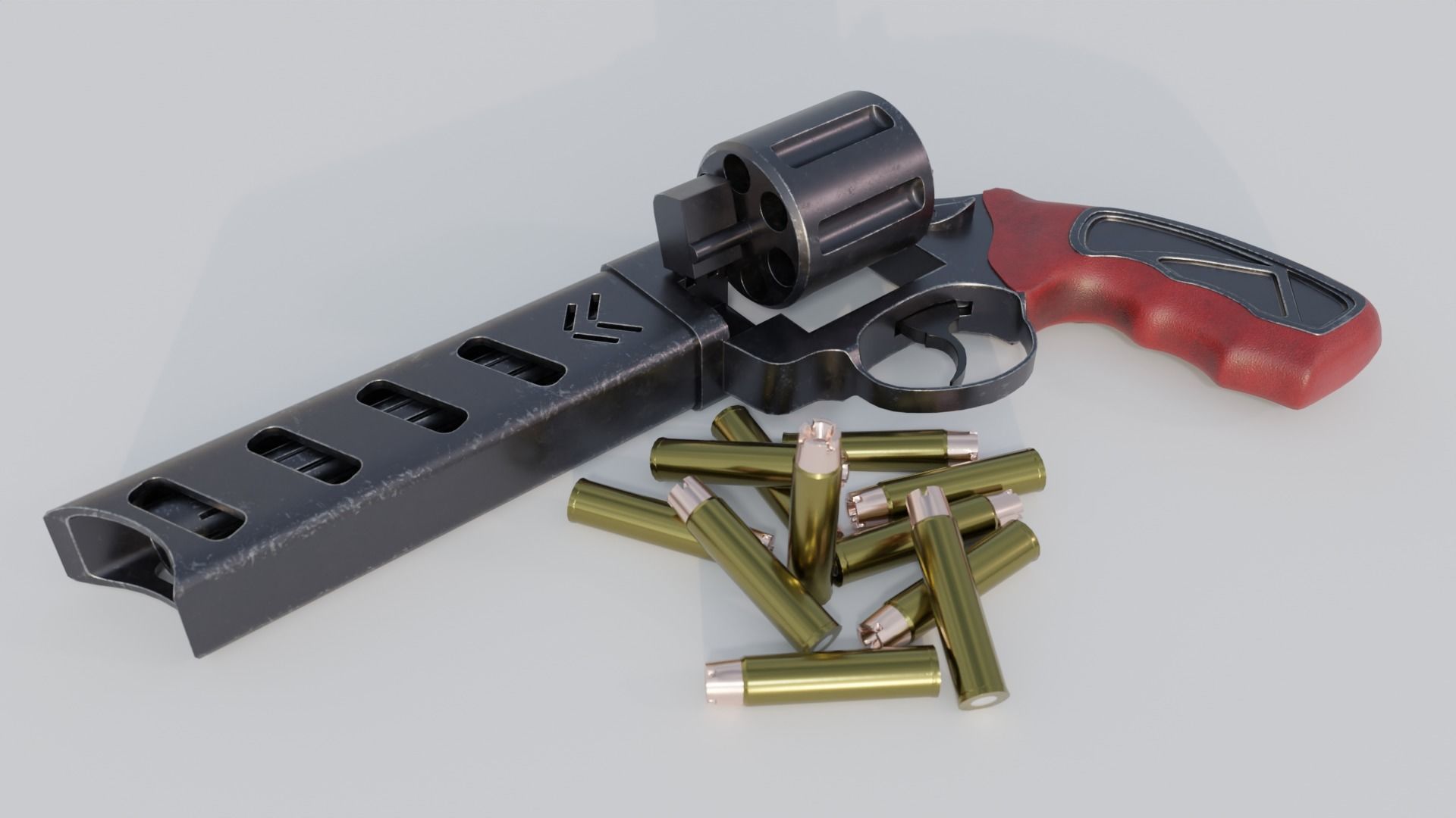 Revolver Low-polly 3D model Low-poly 3D model_1