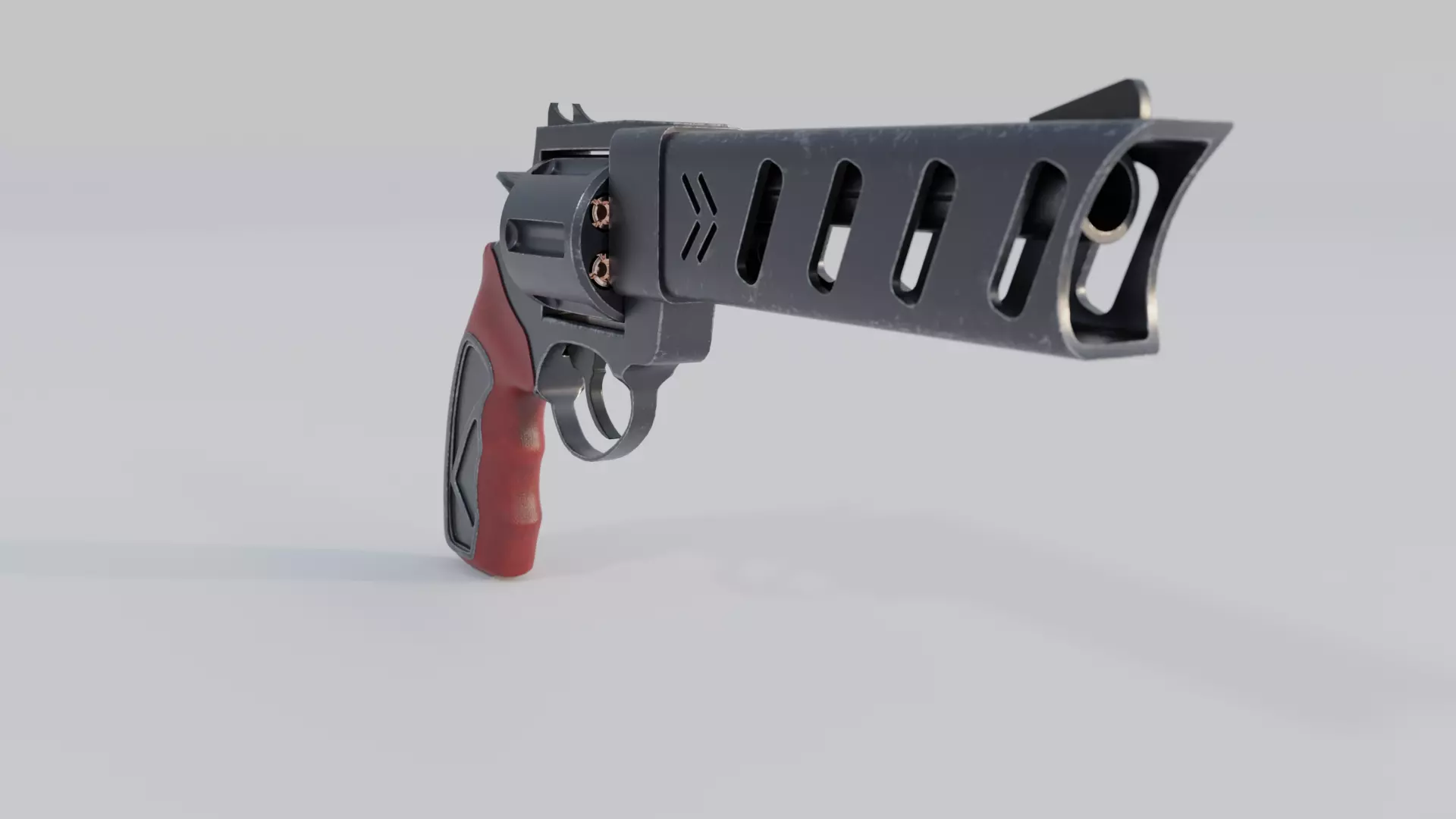 Revolver Low-polly 3D model Low-poly 3D model_0