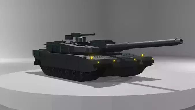 K2 Black Panther  Military Tank  Low Poly 3d model  Battle tank  Low-poly 3D model