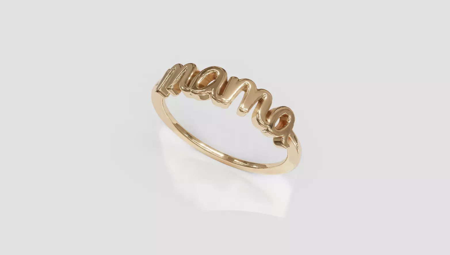 Mama ring mother jewelry collection minimal basic design 3D print model