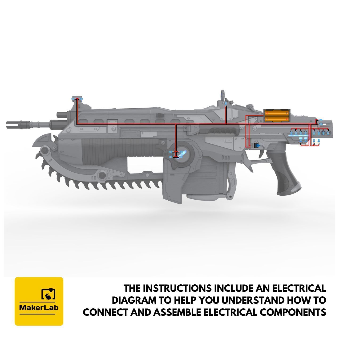 Gears of War Weapons - 3 Printable models - STL - Personal Use 3D Model Collection_9