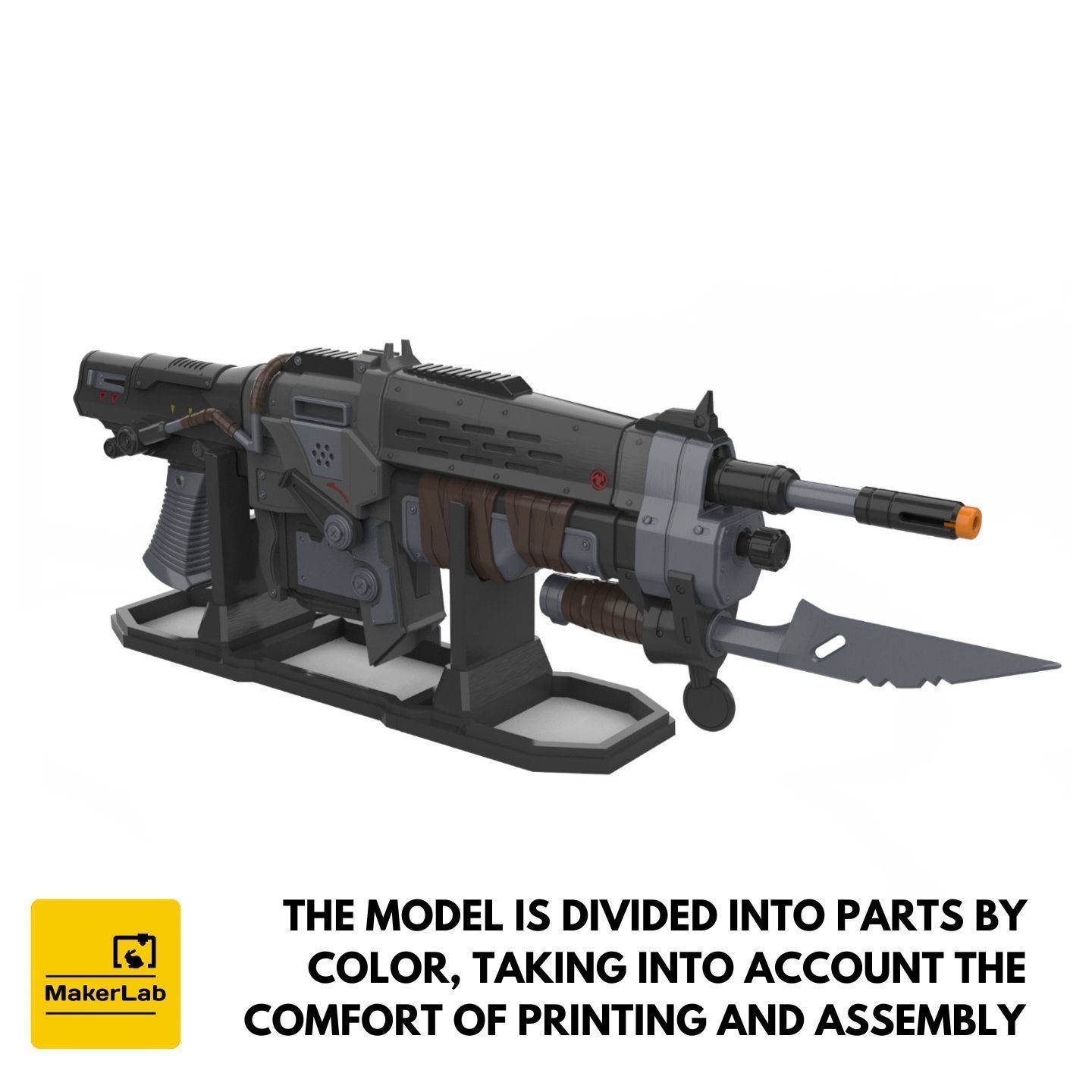 Gears of War Weapons - 3 Printable models - STL - Personal Use 3D Model Collection_15
