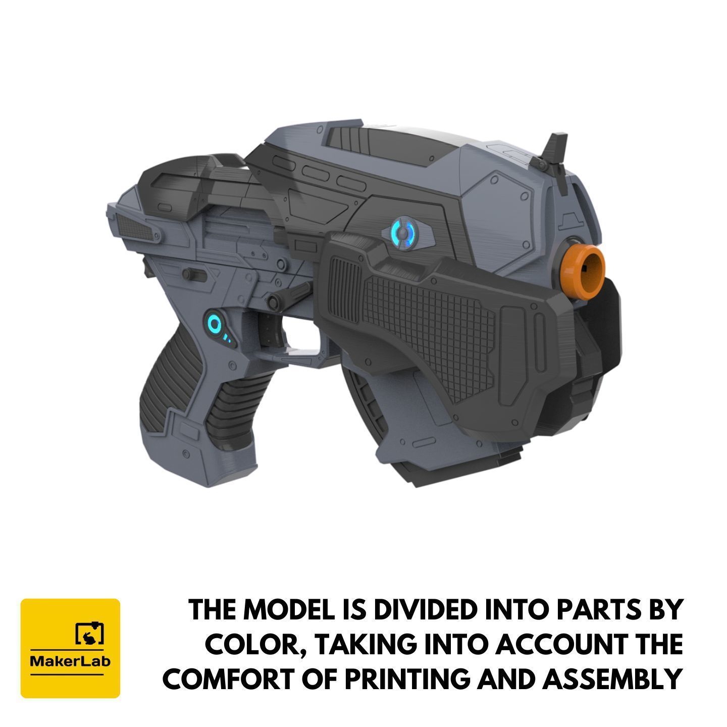 Gears of War Weapons - 3 Printable models - STL - Personal Use 3D Model Collection_28