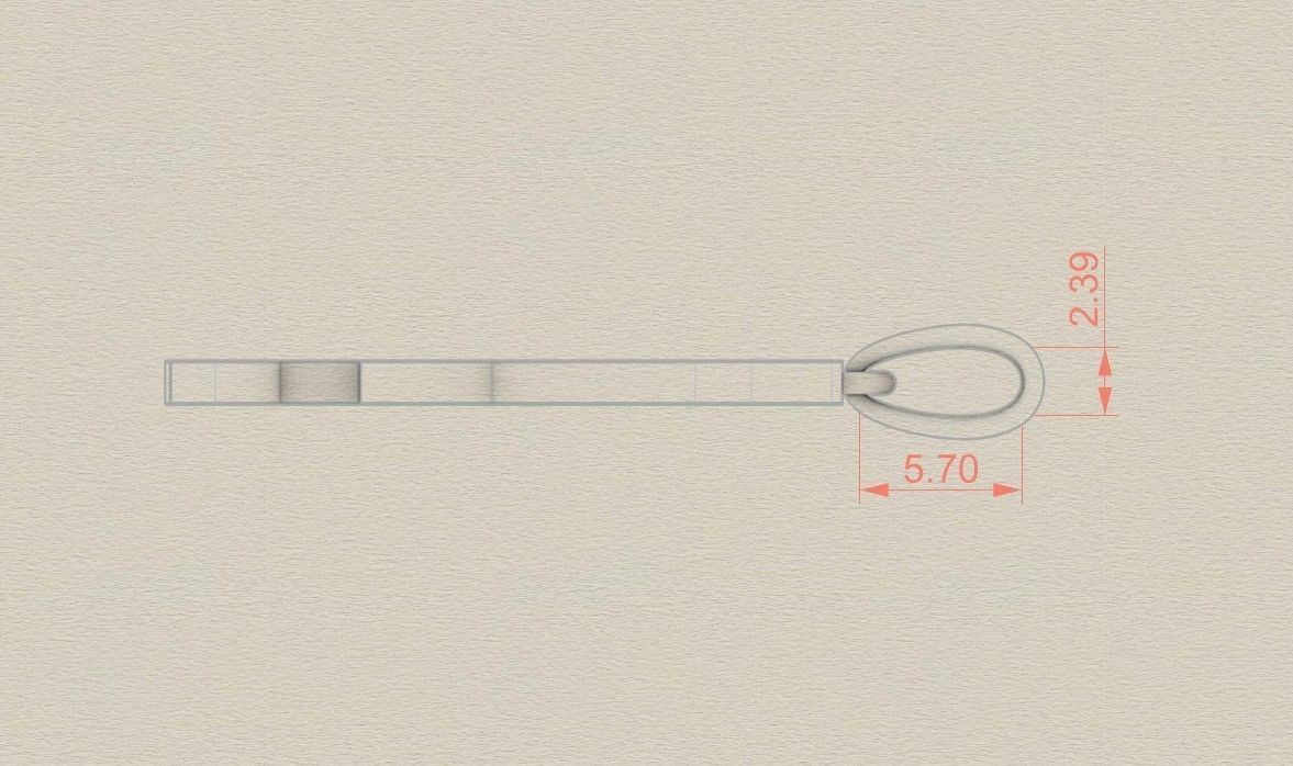 Model 973 Y Zombie Initial Letter Alphabet Pendant 3D print model_7