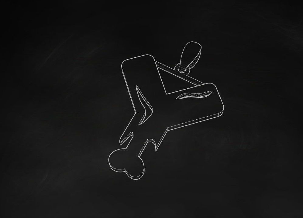 Model 973 Y Zombie Initial Letter Alphabet Pendant 3D print model_9