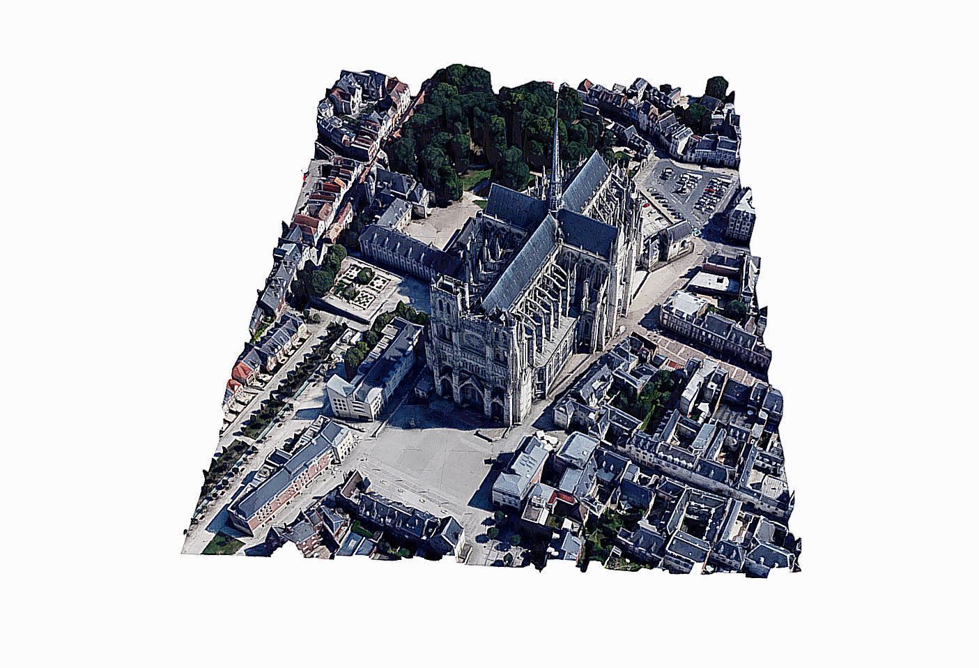 Amiens Cathedral - Notre-Dame  Low-poly 3D model_3