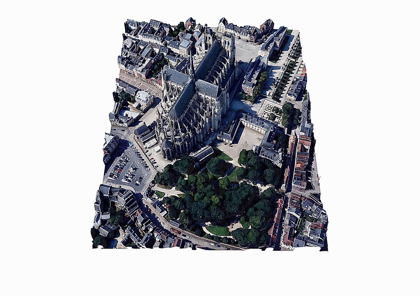 Amiens Cathedral - Notre-Dame  Low-poly 3D model_7