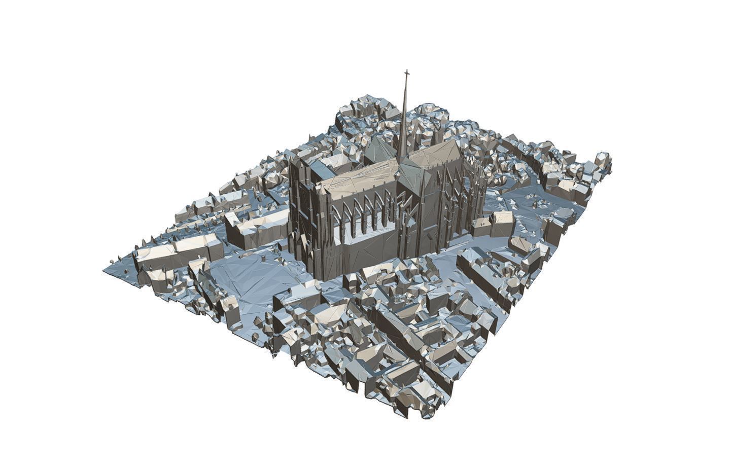 Amiens Cathedral - Notre-Dame  Low-poly 3D model_11