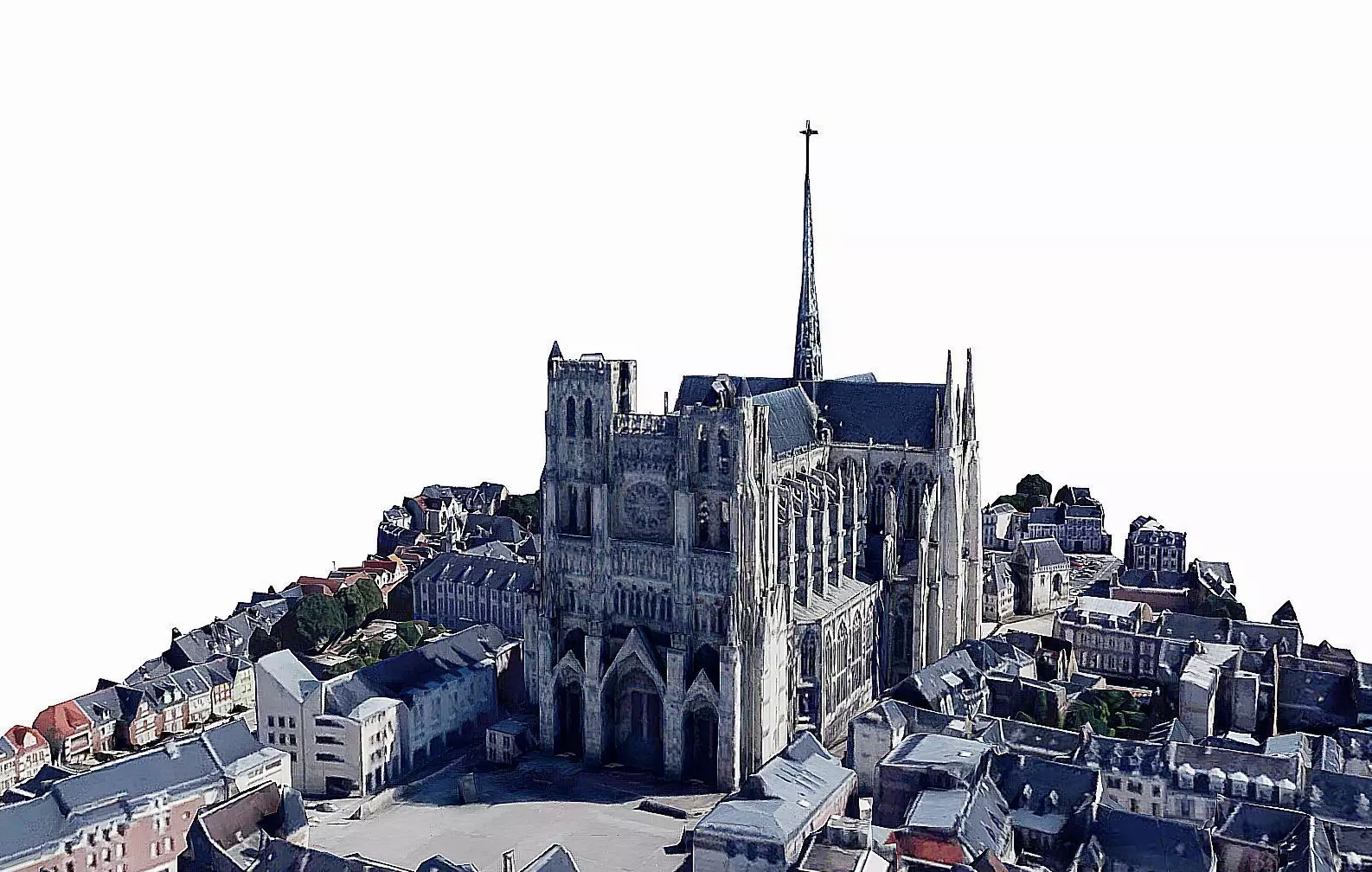 Amiens Cathedral - Notre-Dame  Low-poly 3D model_0