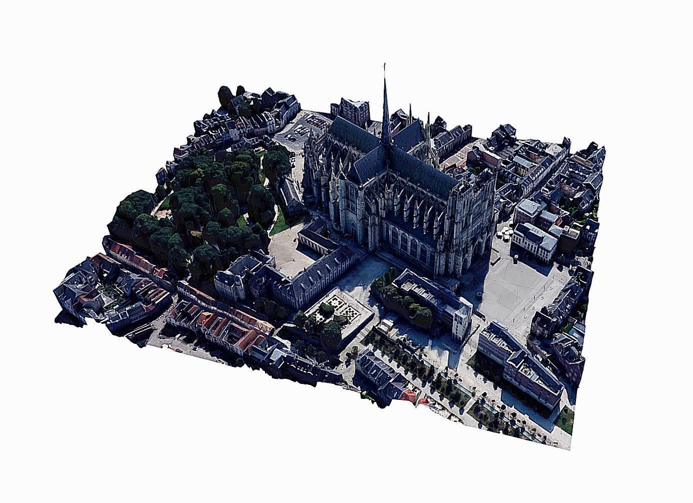 Amiens Cathedral - Notre-Dame  Low-poly 3D model_5